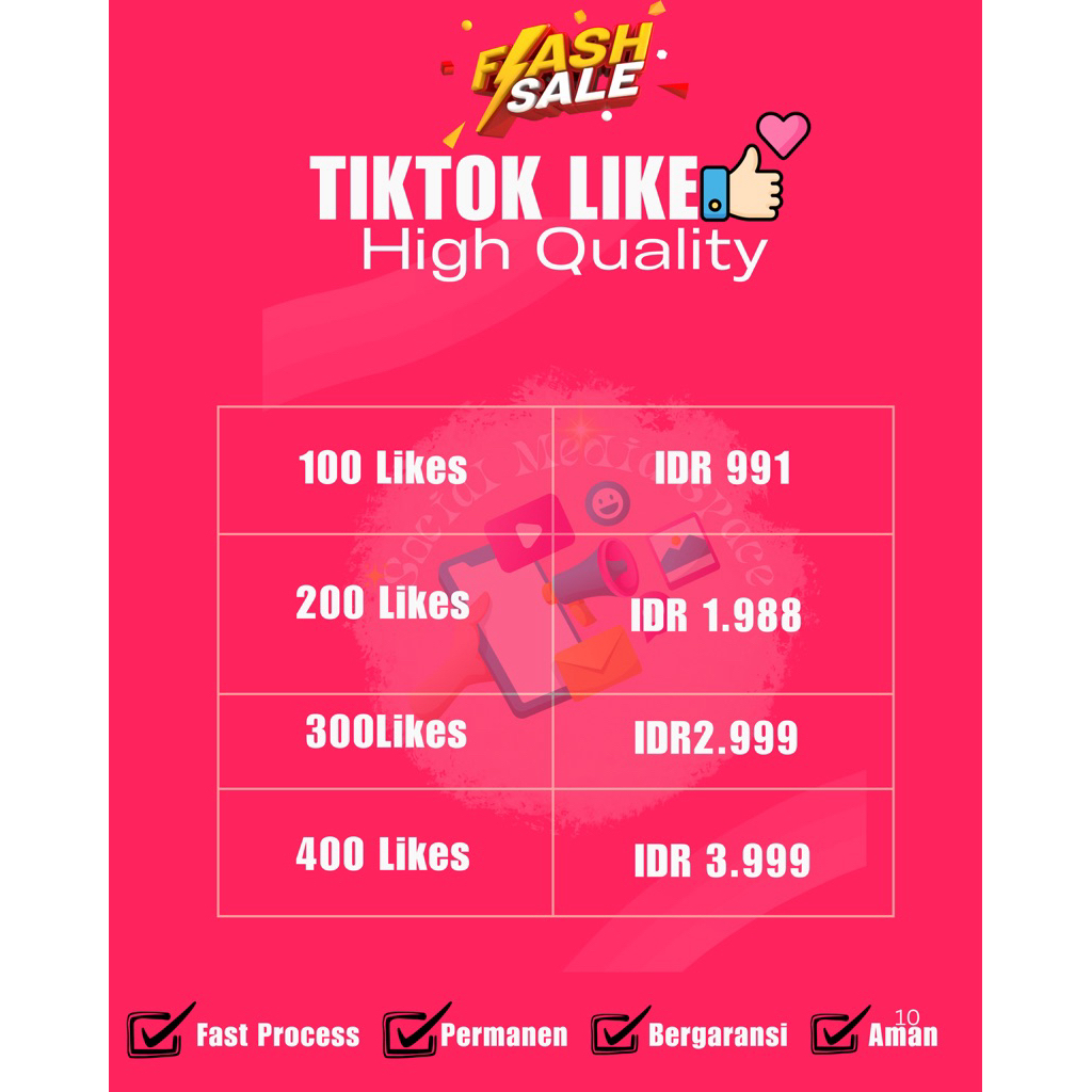 TIKTOK LIKE FAST TERMURAH HIGH QUALITY
