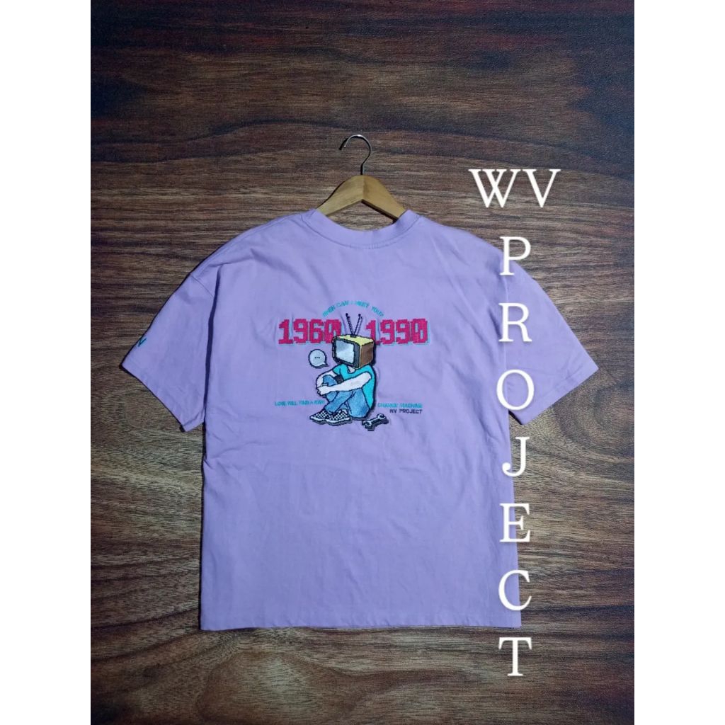 T-SHIRT KAOS WV PROJECT TK-TOWN ART BORDIR RAJUT MIX PRIA/UNISEX