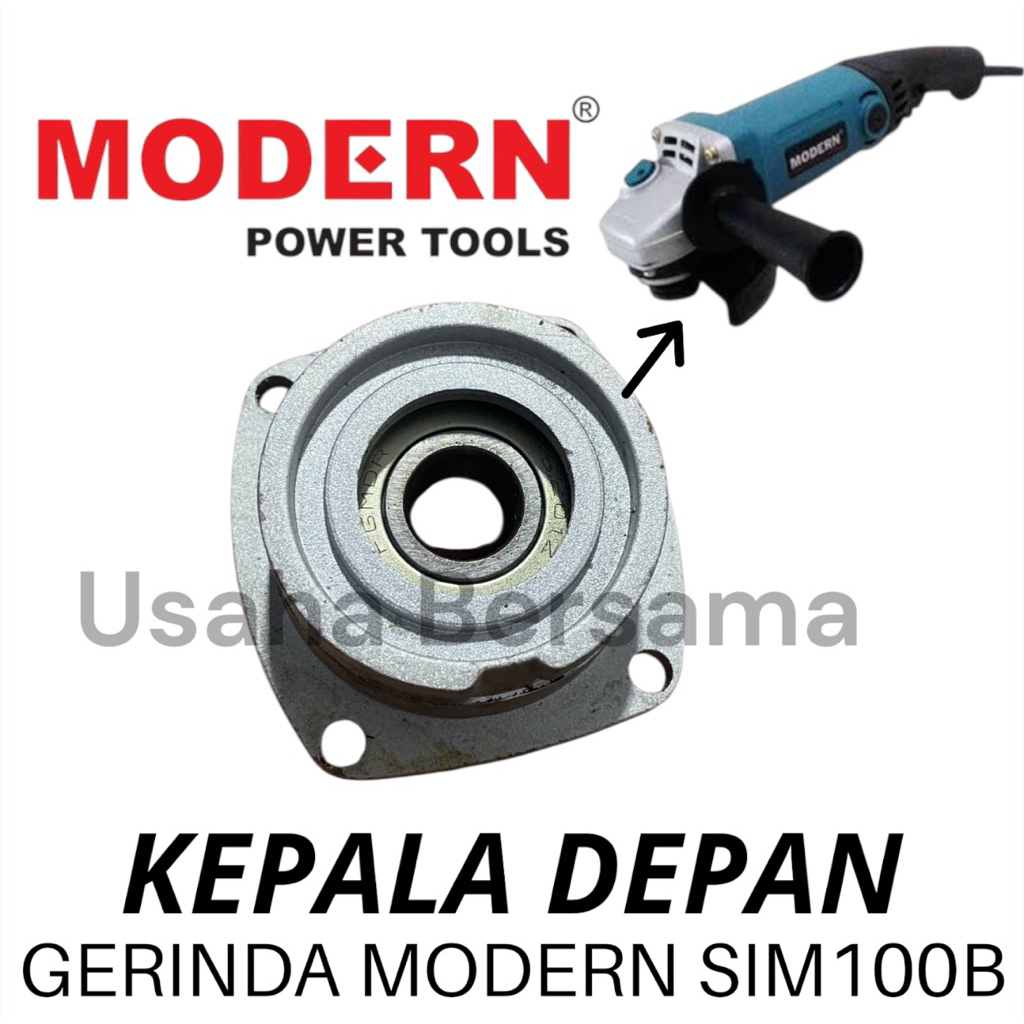 KEPALA DEPAN SIM100B + BEARING GERINDA MODERN RUMAH BEARING DEPAN GERINDA MODERN SIM100 DUDUKAN AS S