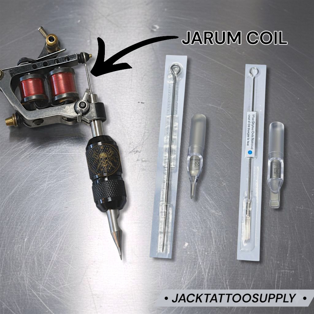 Jarum tattoo coil sepasang & dispo tip 1 pasang  - 1 Pcs jarum & 1 Pcs dispo  -  RL/RS/RM/M1 jarum k
