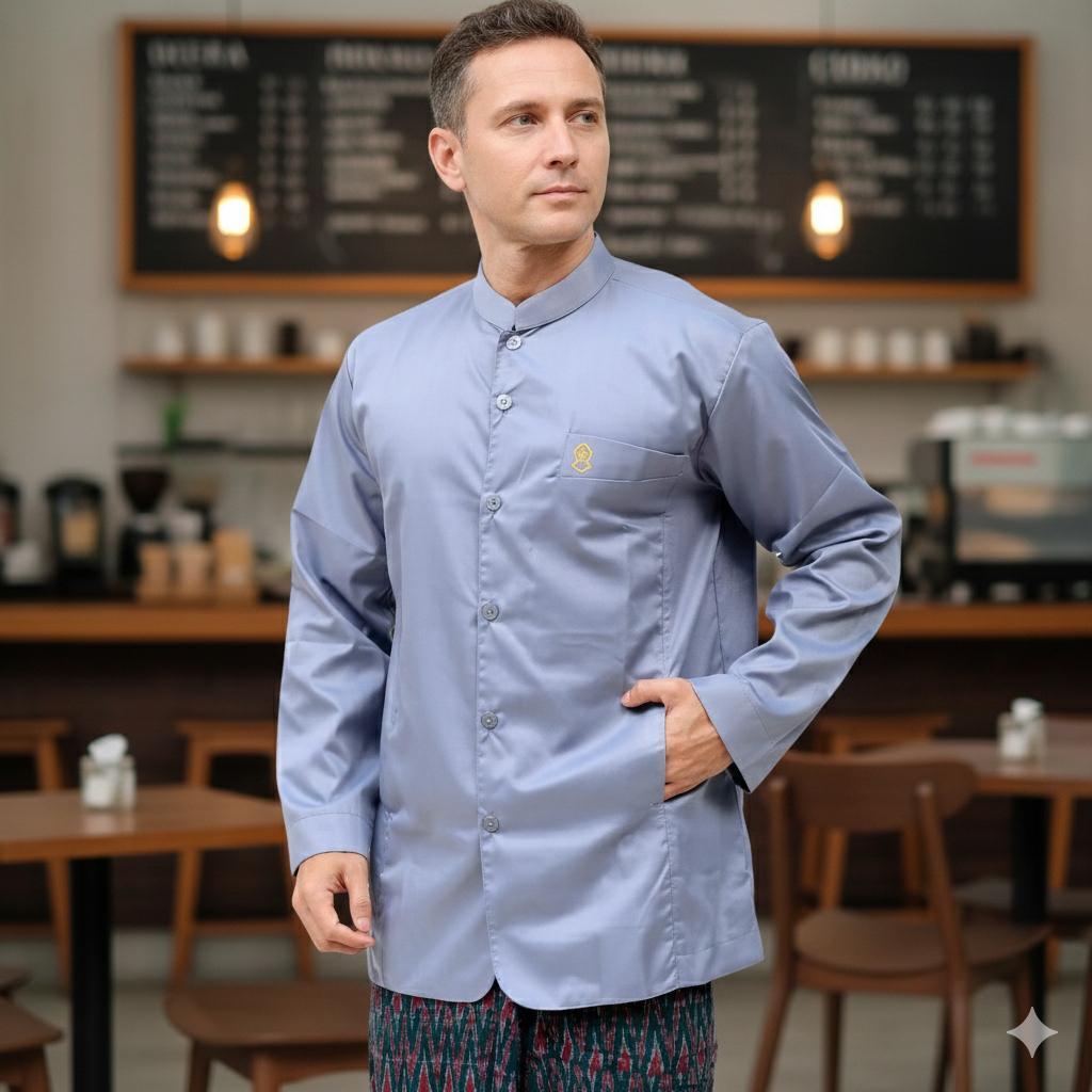 Terbaru Kekinian Baju Koko Ammu Model Habaib Exklusive Baju Koko Motif Polos Lengan Panjang