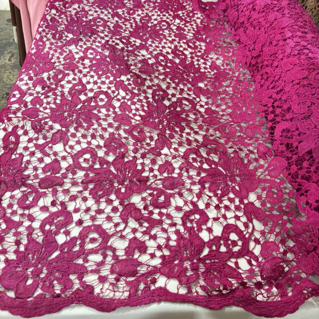 [Harga/0,5m] bahan kain prada katun - kain brokat prada lace - kain brokat prada - prada motif bunga