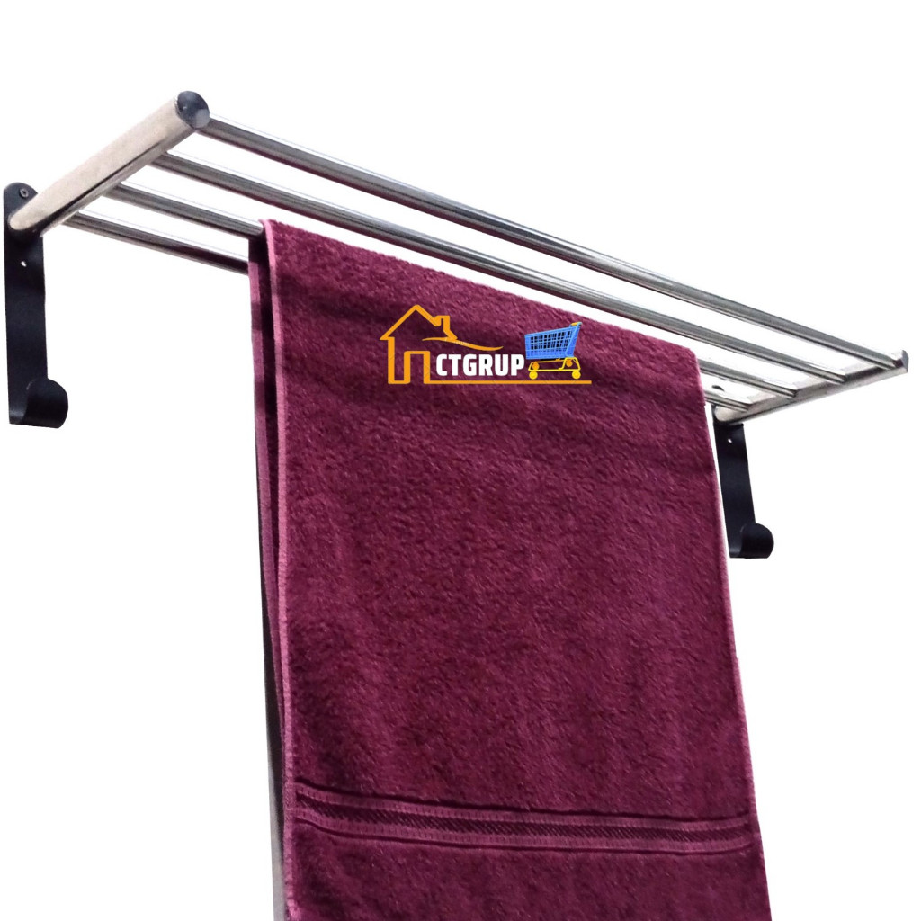 Rak gantungan handuk kamar mandi kokoh & kuat