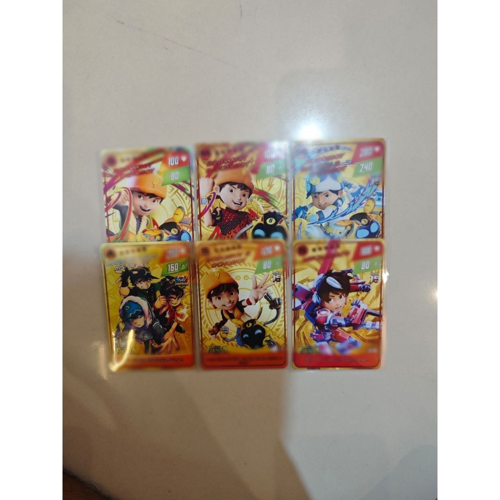 Kartu boboiboy Monsta GOLD  A AR S SR Bukan Original set 6pcs