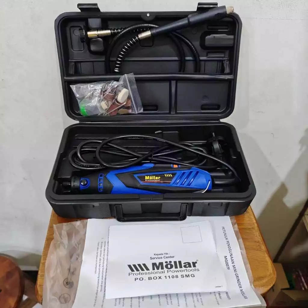 Mini Die Grinder Mollar MG005 MG007 / Bor Tuner / Mesin bor cun Gerinda Mini Tuner + kabel fleksibel