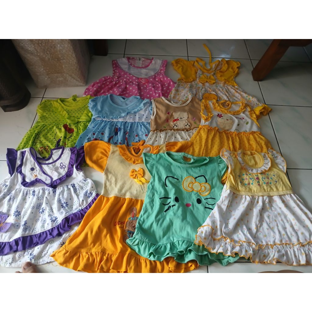 10 dress dan baju bayi perempuan 3-12 bulan prelovedd
