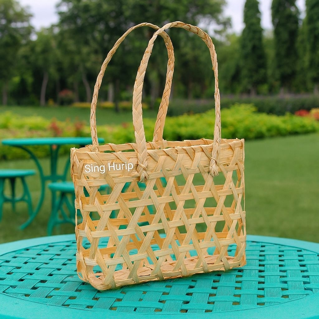 Tas Bridesmaid - Tas Hampers Bambu - Tas Bambu - Keranjang Bambu - Tas Kemasan Makanan