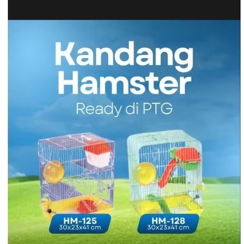 Kandang Hamster Kode HM 125 dan kode HM 128 Uk ( 30*23*4cm )