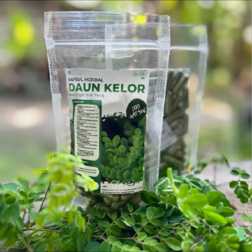kapsul herbal DAUN KELOR isi 100 kapsul/kapsul herbal sejuta manfaat alami 100% dari alam