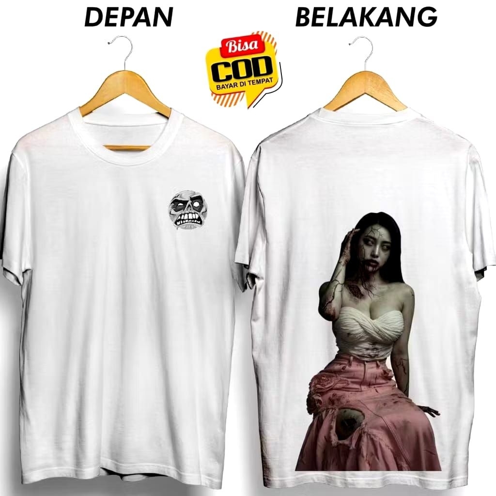 Kaos Hantu Kemben Putih