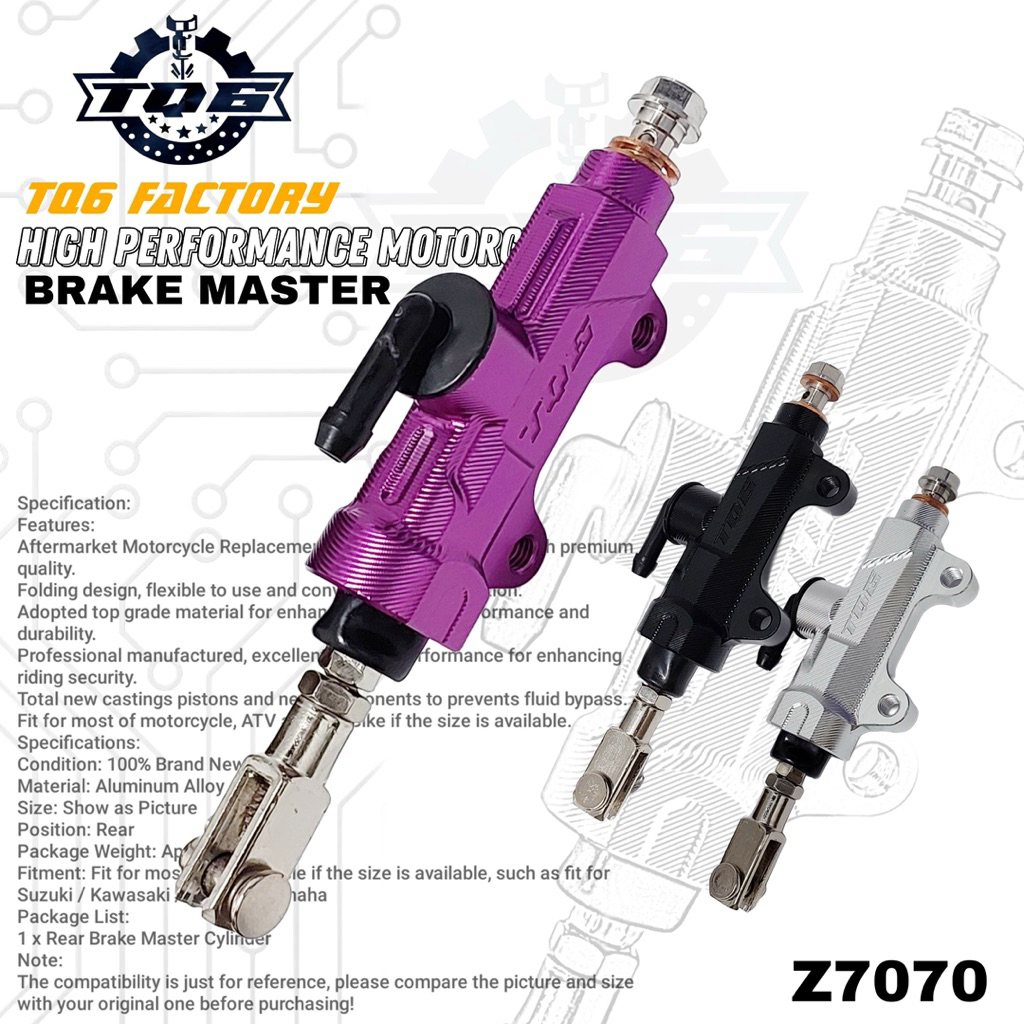 PANCA MOTOR SILVER (tabung nyatu) TONJOKAN MASTER HANDLE REM BELAKANG CNC TONJOKAN REM BELAKANG UNTU