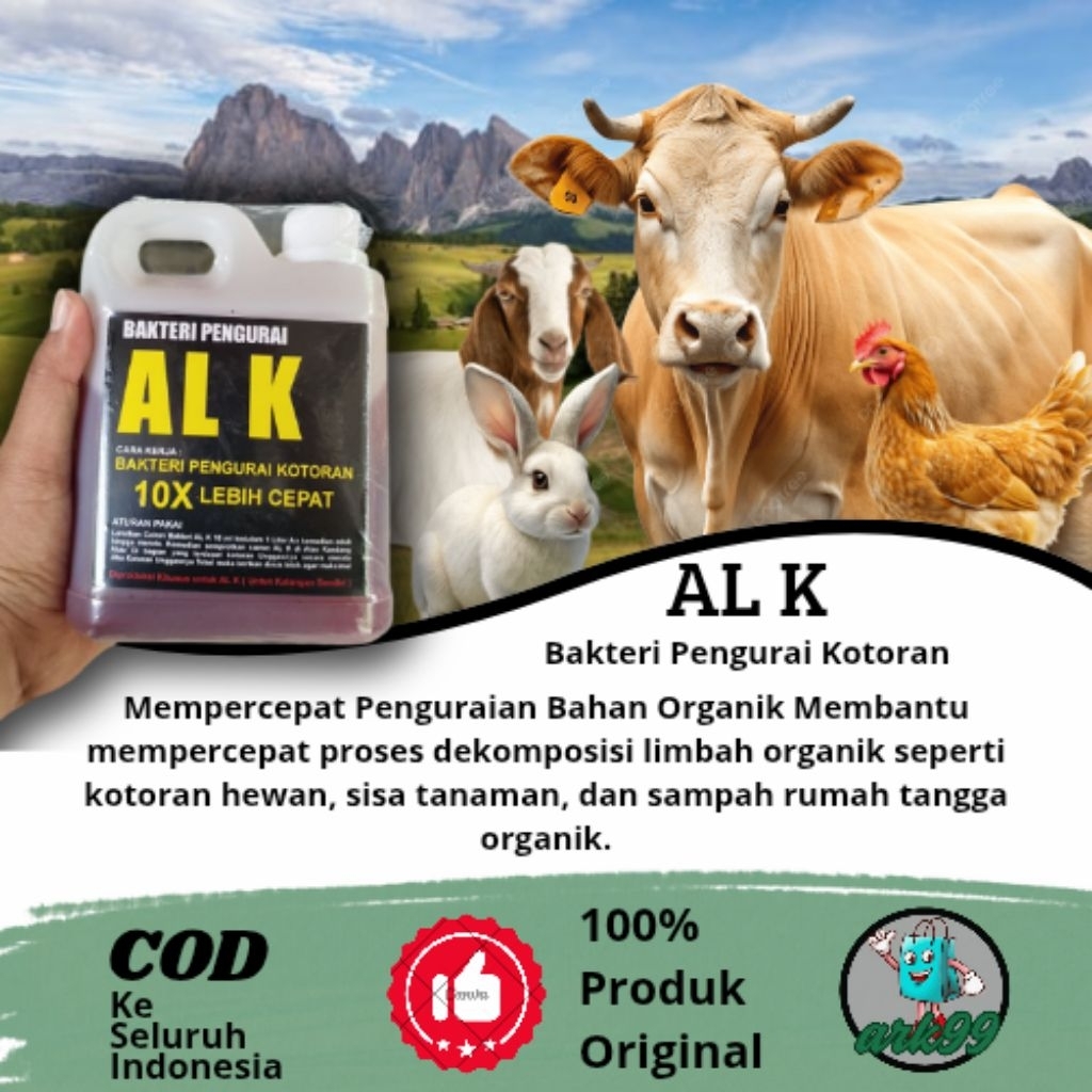 Penghilang Bau Kotoran Kandang Pengurai Kotoran Ternak Bakteri AL K