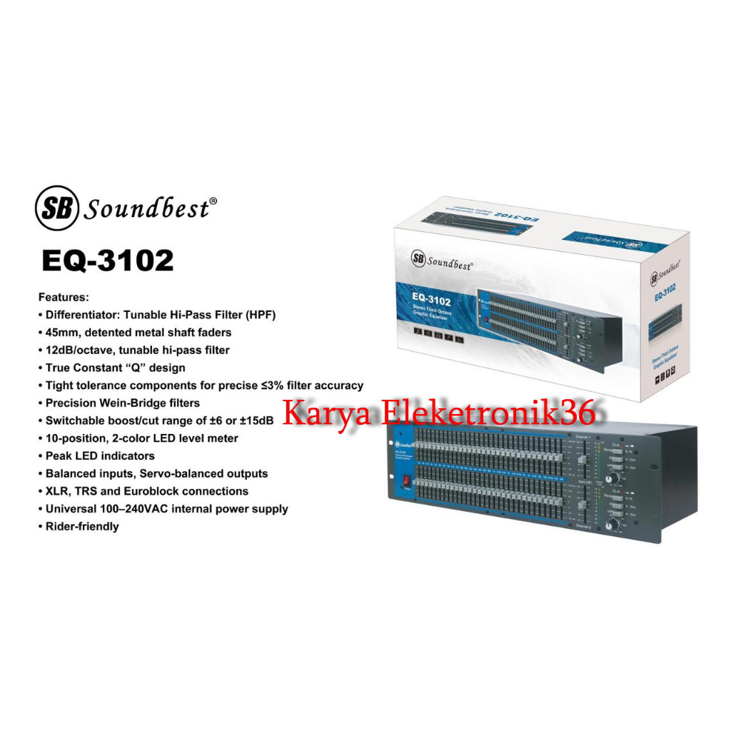 Equaliser Soundbest EQ 3102 / Equalizer  EQ-3102 / EQ3102 Original