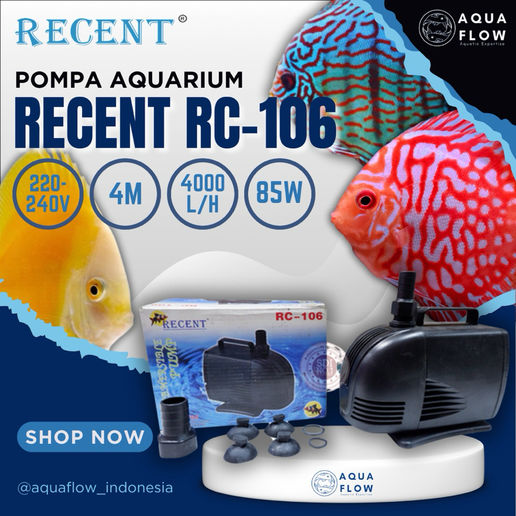 Pompa Aquarium Recent RC 106 4000L/H 85W / Pompa Kolam / Pompa Aquarium