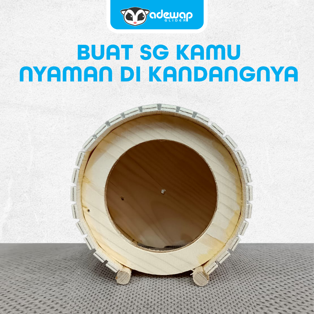 ADEWAP GLIDER Mini House Rumah Sugar Glider Bentuk BundarTempat Bersembunyi Bermain Sugar Glider Hamster