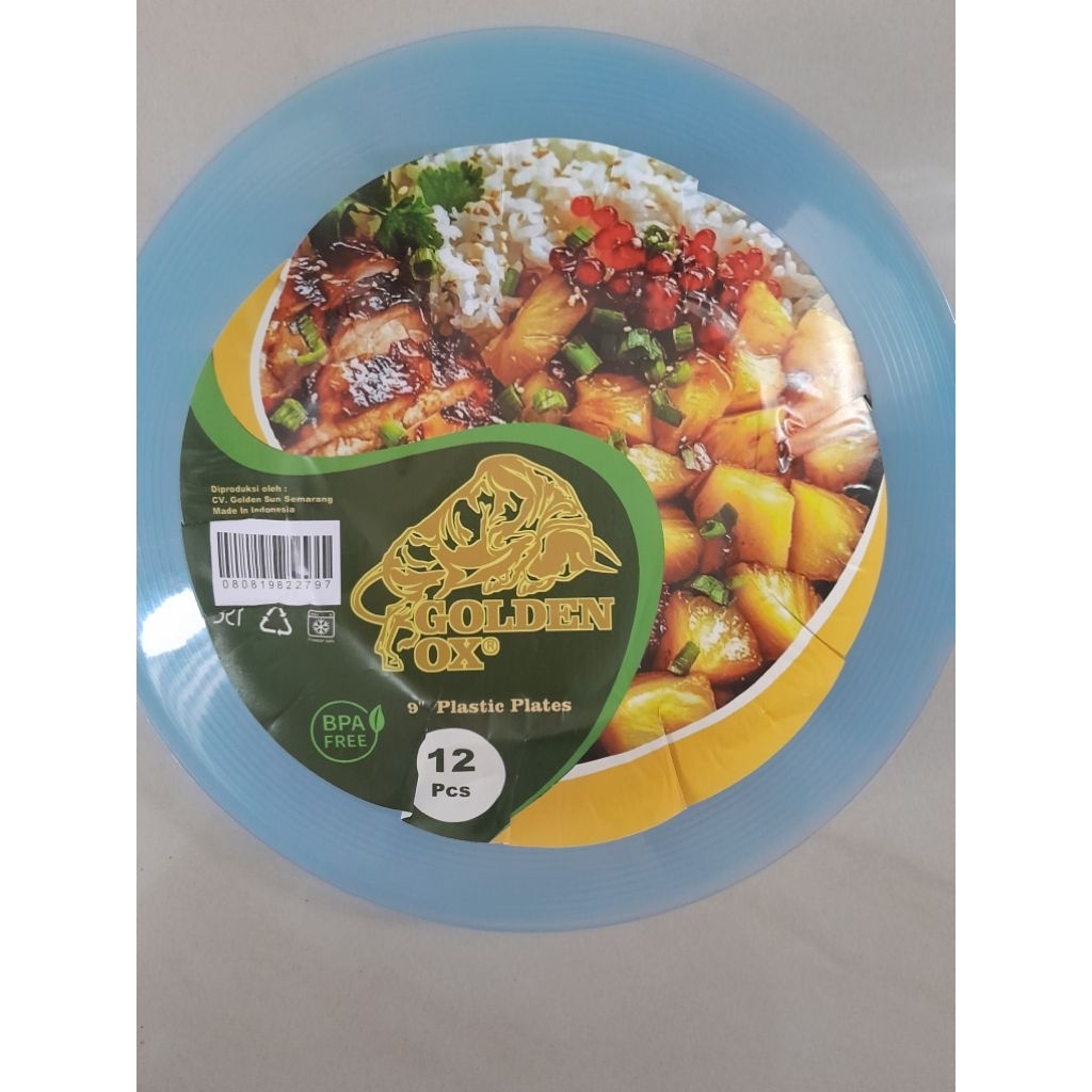 piring plastik 9 inch piring makan 1 lusin