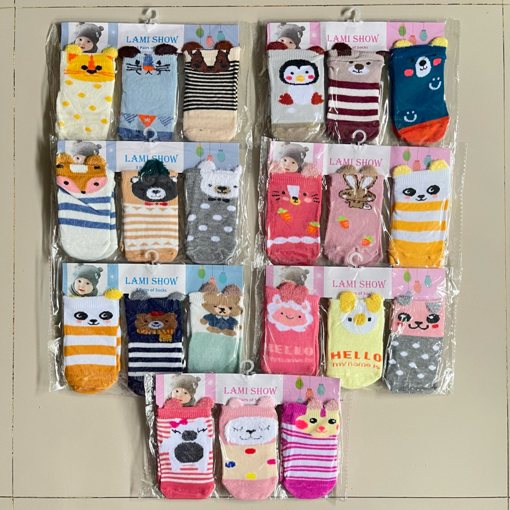 (GROSIR 12 )Kaos Kaki Bayi LAMI SHOW Telinga lurus / Kaos Kaki Bayi Telinga/Kaos Kaki Bayi Lurus