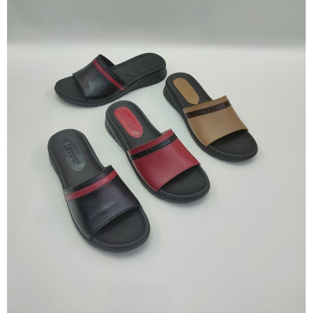 DEVINE Original kulit asli AK6870 sandal wanita original kulit asli sandal santai sandal rumah sanda
