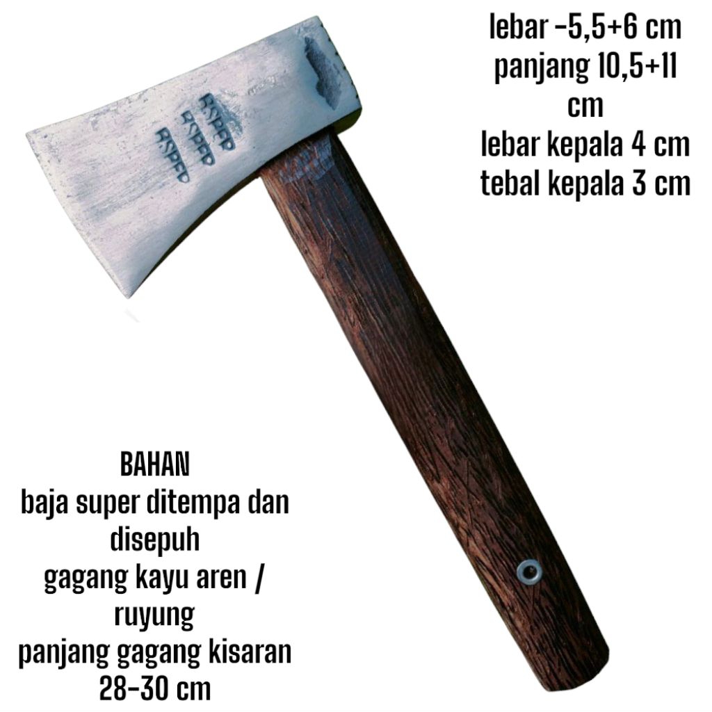 Peralatan kebun pemotong kayu alat bantu kerja Kampak berkualitas baja super original 100%