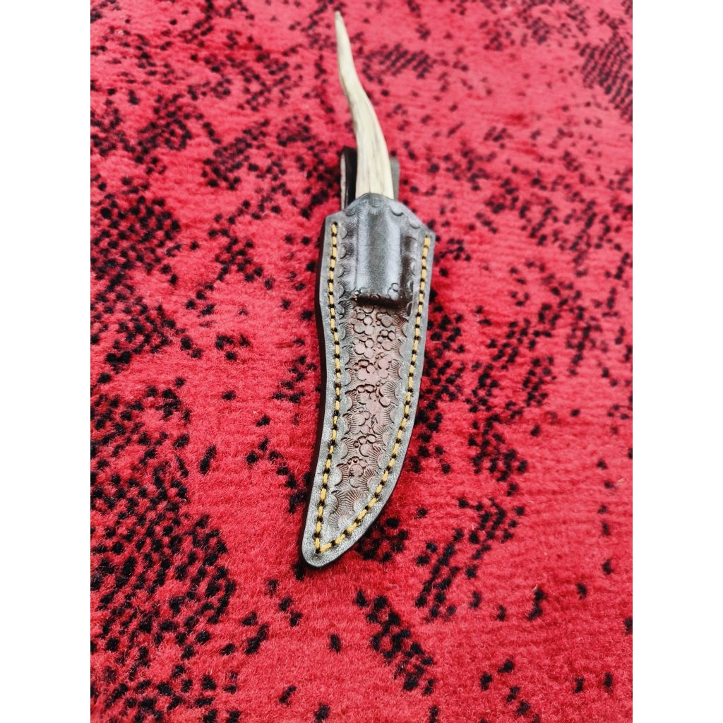 (GPX-34) Handycraft kuku macan kit knife Baja D2 handle tanduk