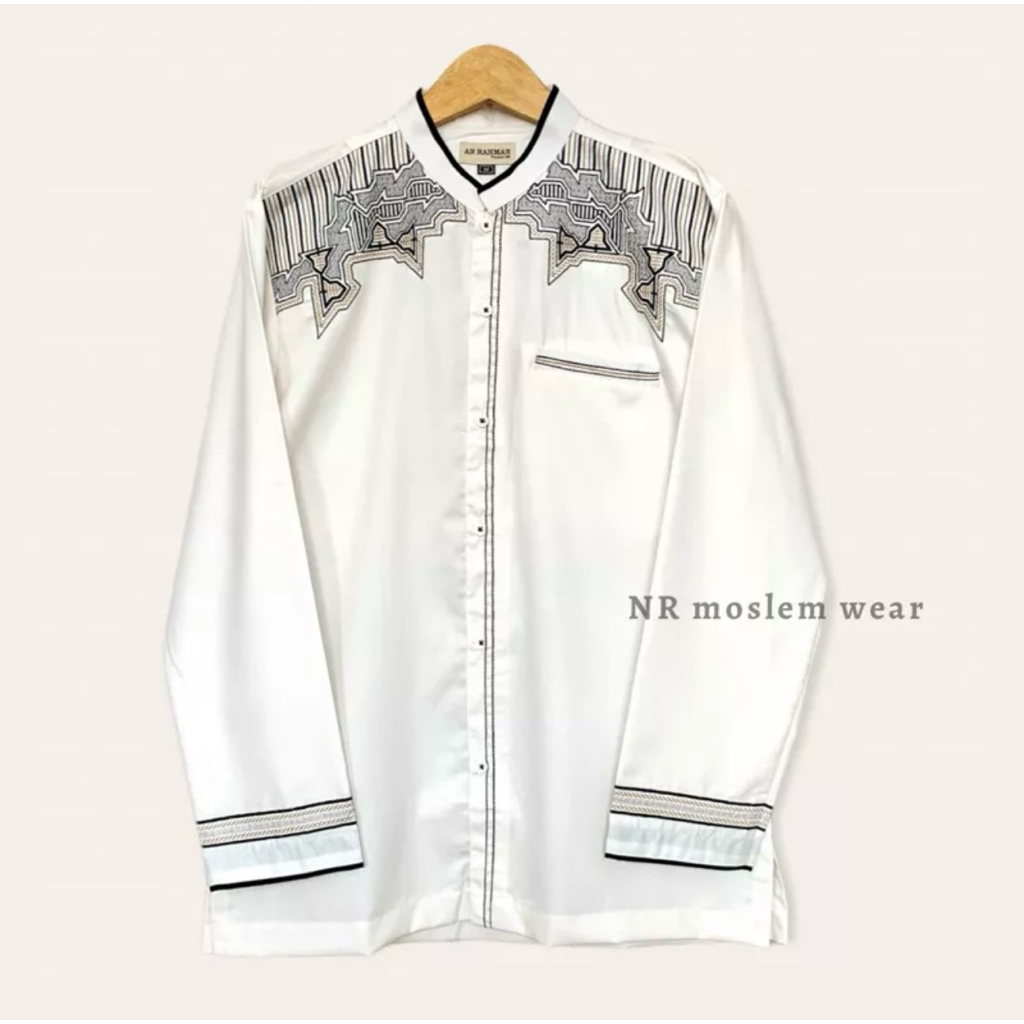 KOKO ARRAHMAN ~ BAJU KOKO PUTIH, KOKO BORDER ,KOKO KATUN ADEM kode ARK-06