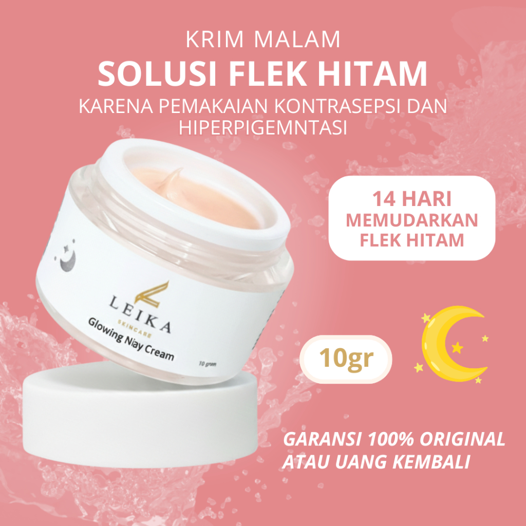 LEIKA SKINCARE Cream Flek Hitam Membandel BPOM Krim Penghilang Flek Hitam bpom Flek Hitam diWajah