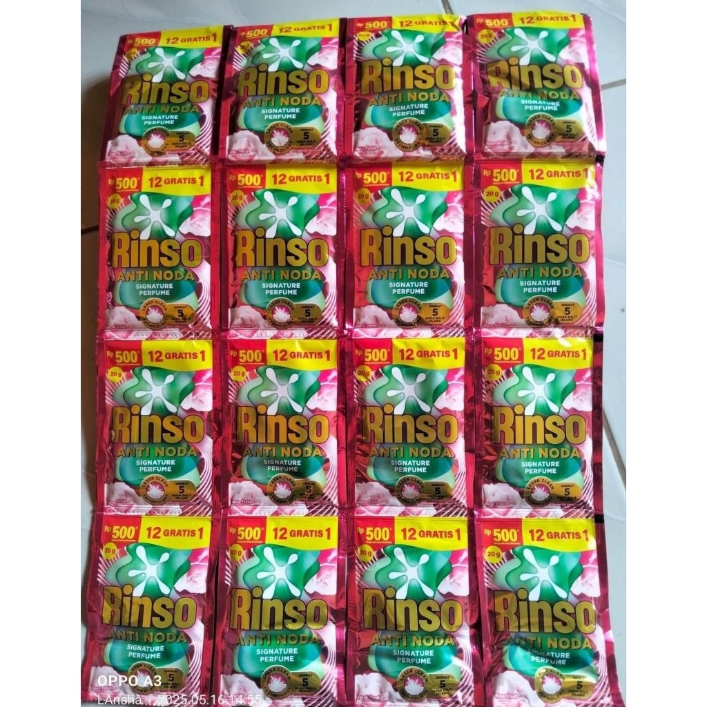 Rinso Cair Sachet 20gr Rencengan kemasan 500an