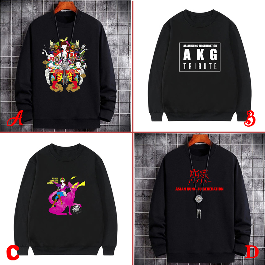 Sweater Asian Kungfu Generation Crewneck Sweatshirt Bahan Cotton Fleece
