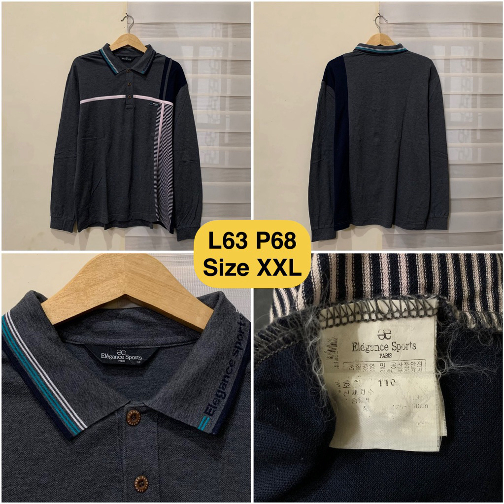 Poloshirt Lengan Panjang Elegance Sports Original