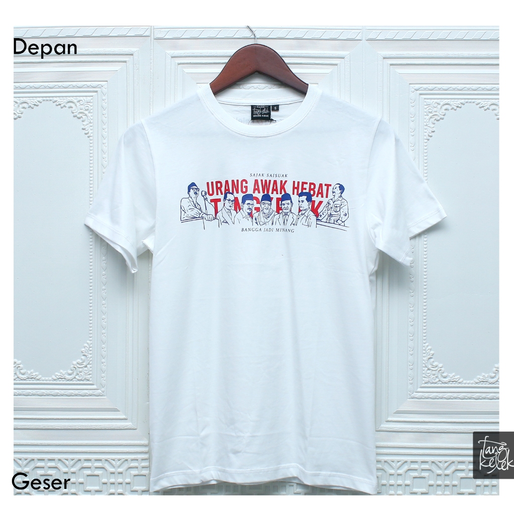 Tangkelek Baju Kaos Sajak Saisuak Urang Awak Hebat Warna Putih