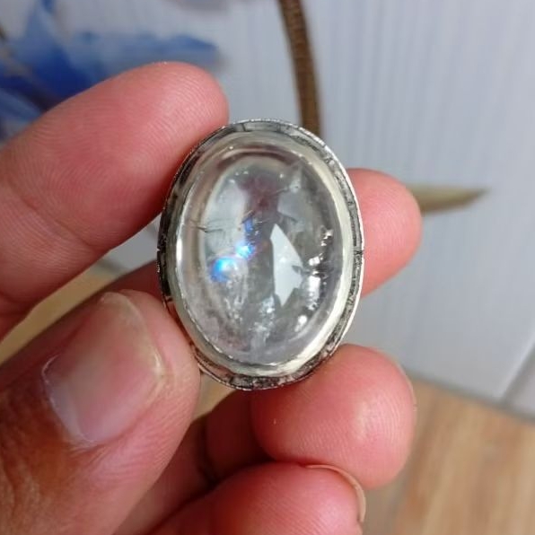 Natural cincin kecubung air pelangi size 8