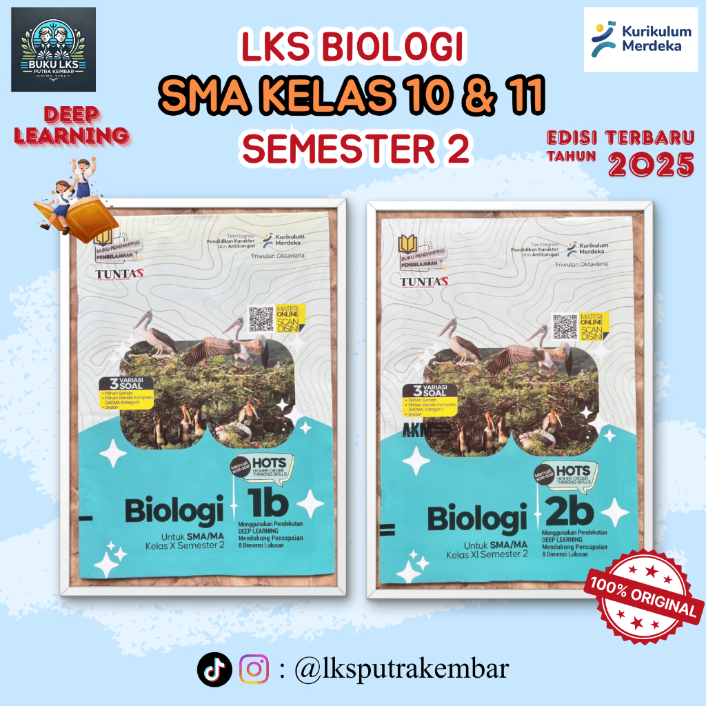 LKS BIOLOGI KELAS 10 & 11 SEMESTER 2 UNTUK SMA/MA KURIKULUM MERDEKA-TUNTAS