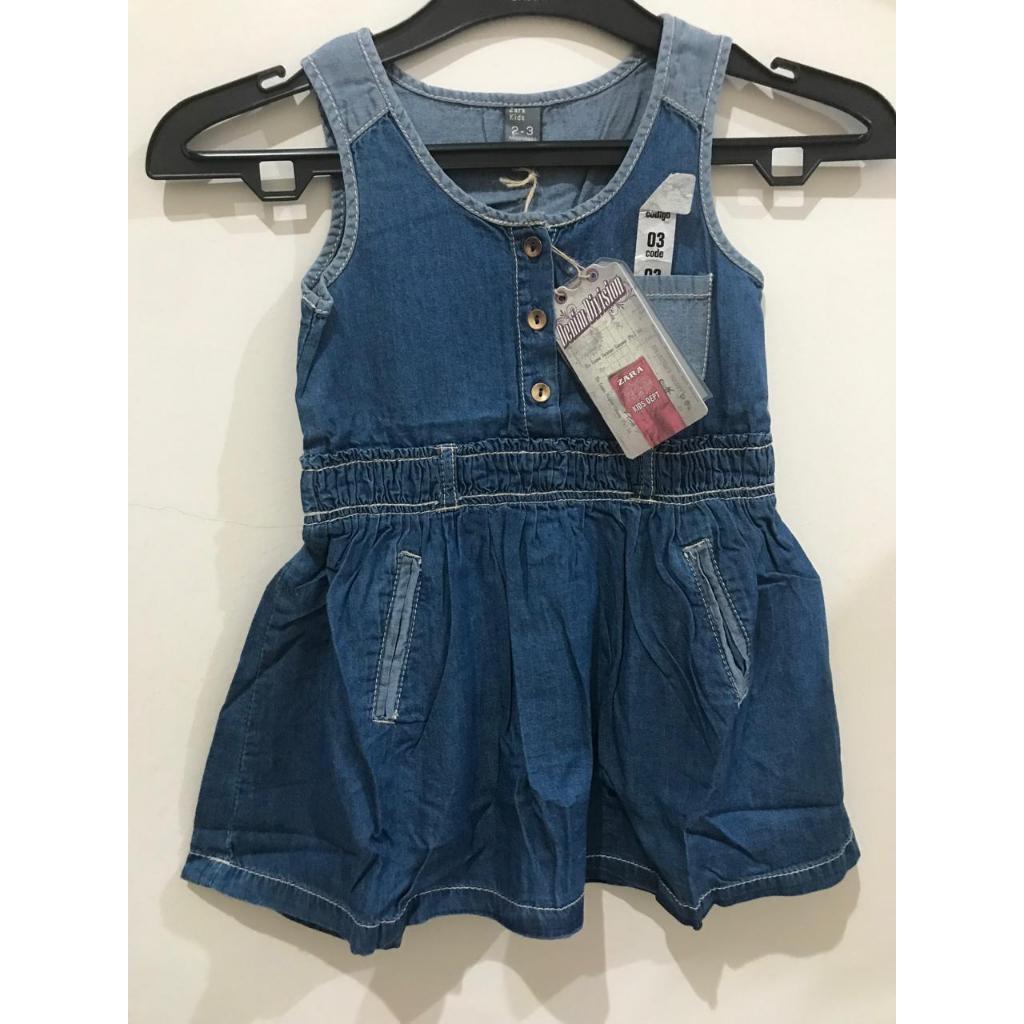 Baju Dress Anak Perempuan Merk Zara Kids Original Import