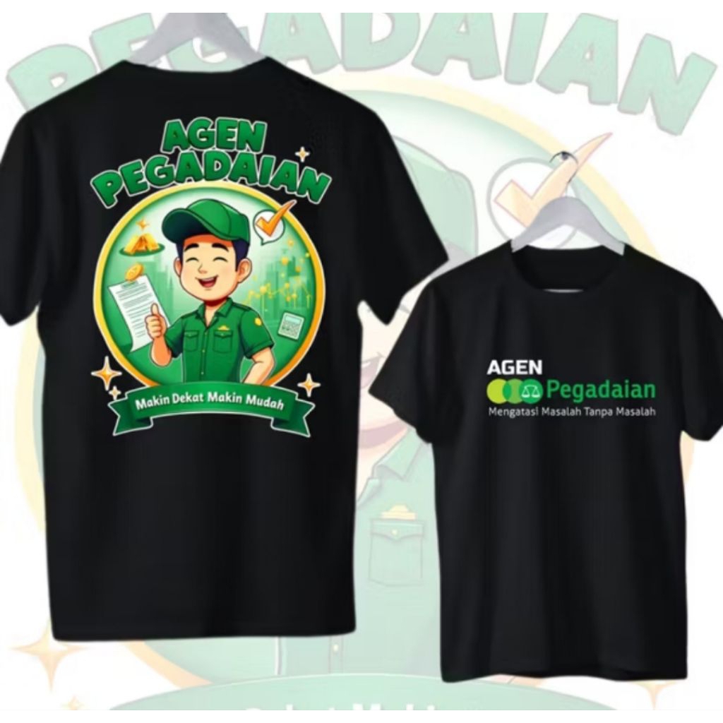 Kaos T-shirt AGEN PEGADAIAN Makin Dekat Makin Mudah Kaos Distro Unisex