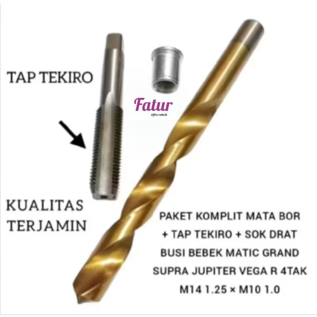 Paket komplit mata Bor Tap Tekiro Set Bosh DratBusi Bebek Matic Grand Supra 4tak dll