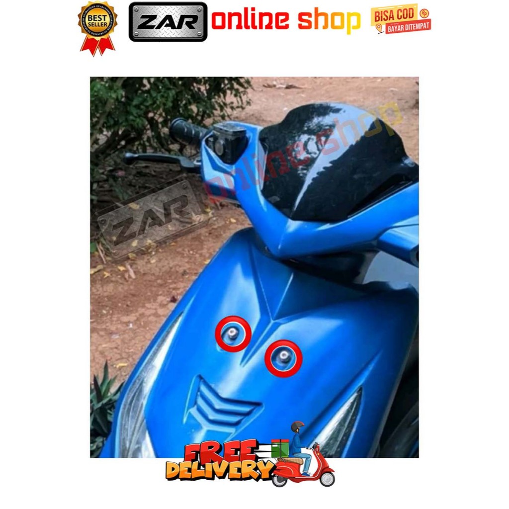 BAUT DUDUKAN TAMENG DEPAN ( 2 BAUT ) MODEL 2 KUNCI BIASA PCX VARIO BEAT DELUXE SCOOPY ADV STYLO GENI