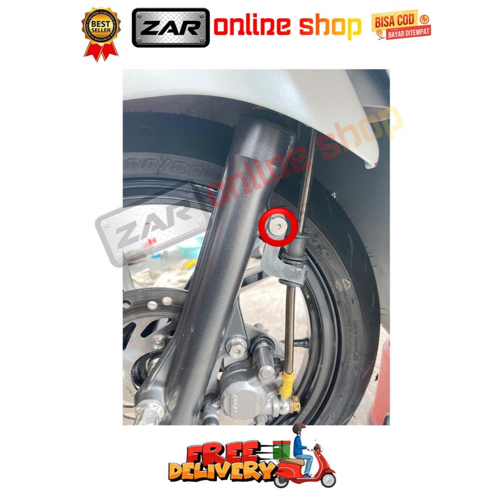 BAUT SELANG REM DEPAN ( 1 BAUT ) MODEL SLASH BIG HEAD PCX VARIO BEAT DELUXE SCOOPY ADV STYLO GENIO S