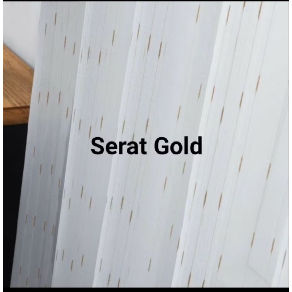 Vitrase Gorden Import Warna Gold serat Emas Daleman Gorden Jendela Aesthetic
