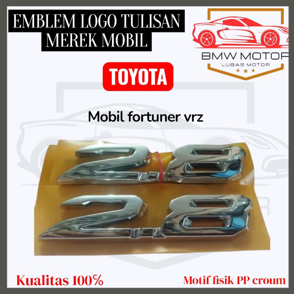 emblem merek 2.8 CC Fortuner legender