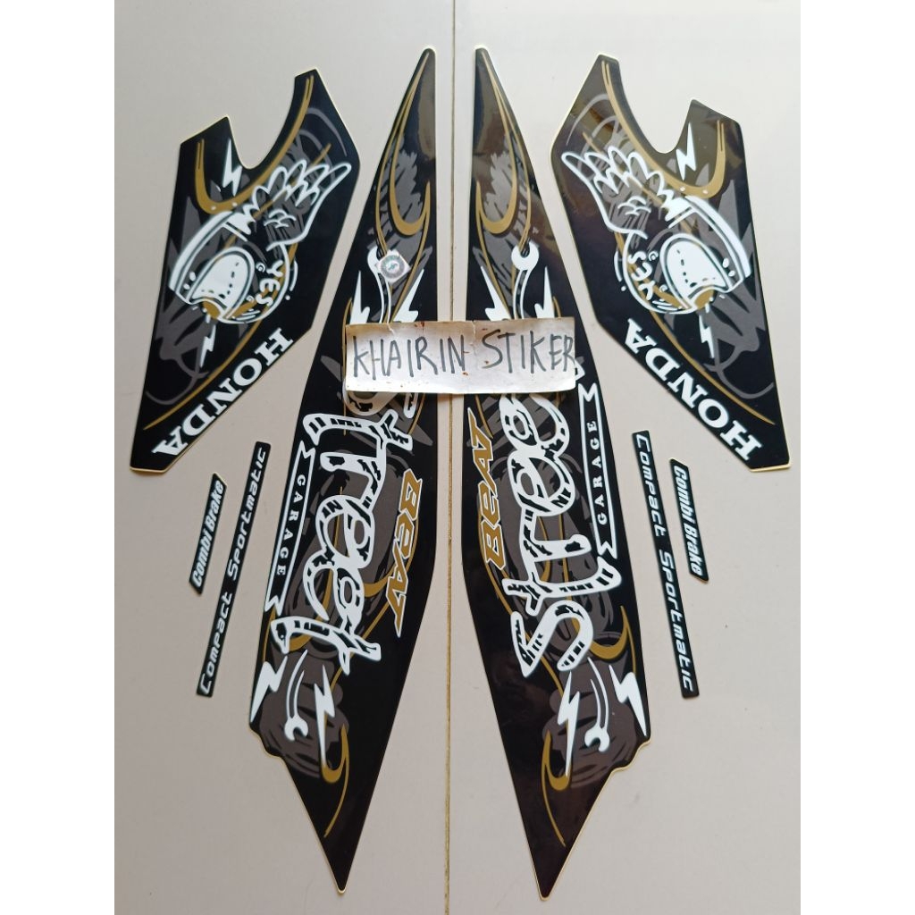 striping stiker beat street 2021 2022 hitam dof original