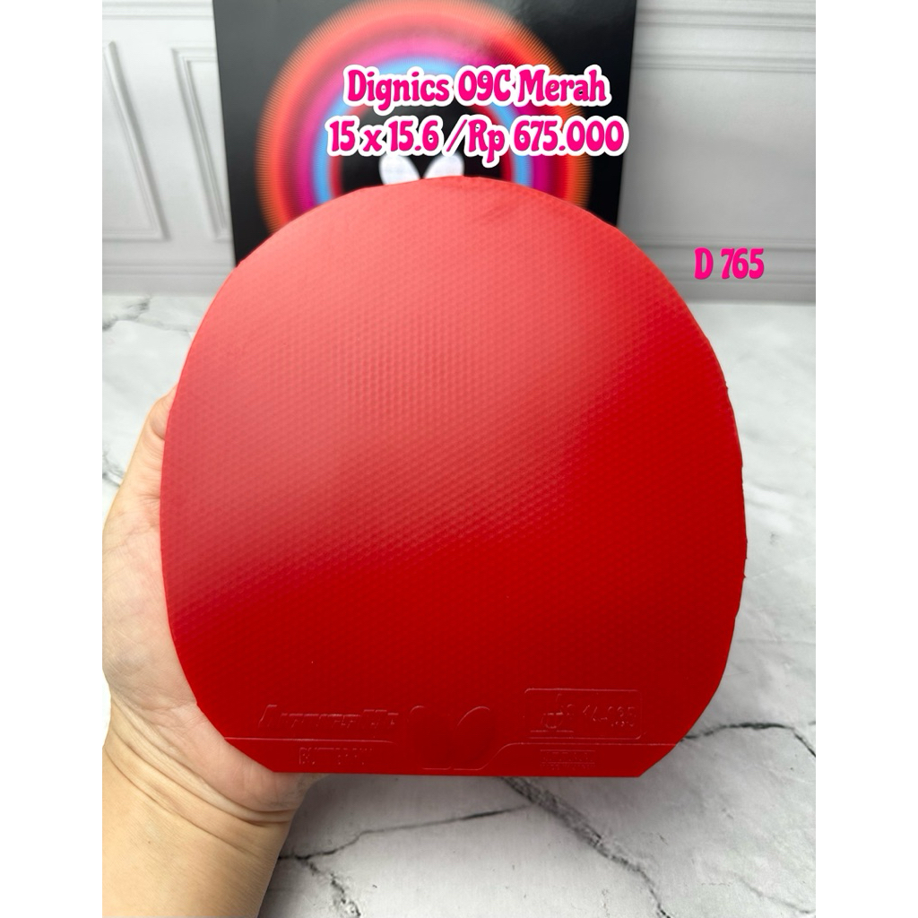 SECOND KARET BUTTERFLY DIGNICS 09C HITAM KARET BET BAD BAT TENIS MEJA / PINGPONG ORIGINAL MARKET JEP