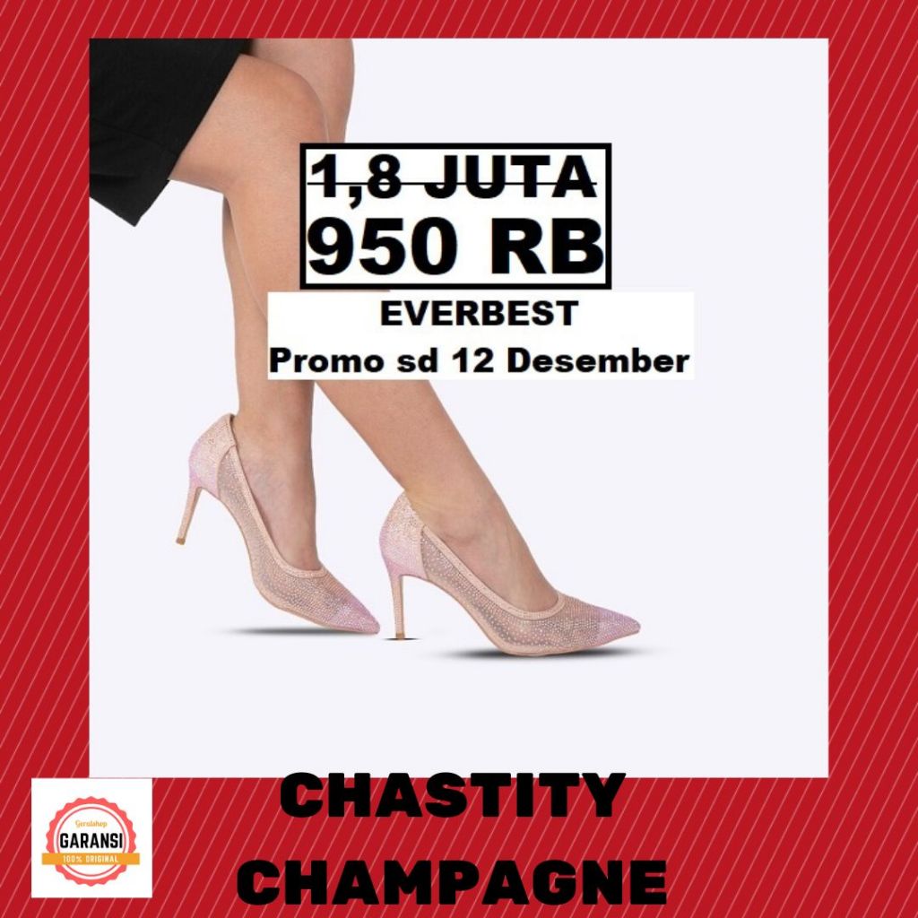 Sepatu heels wanita Everbest seri CHASTITY 100% original store