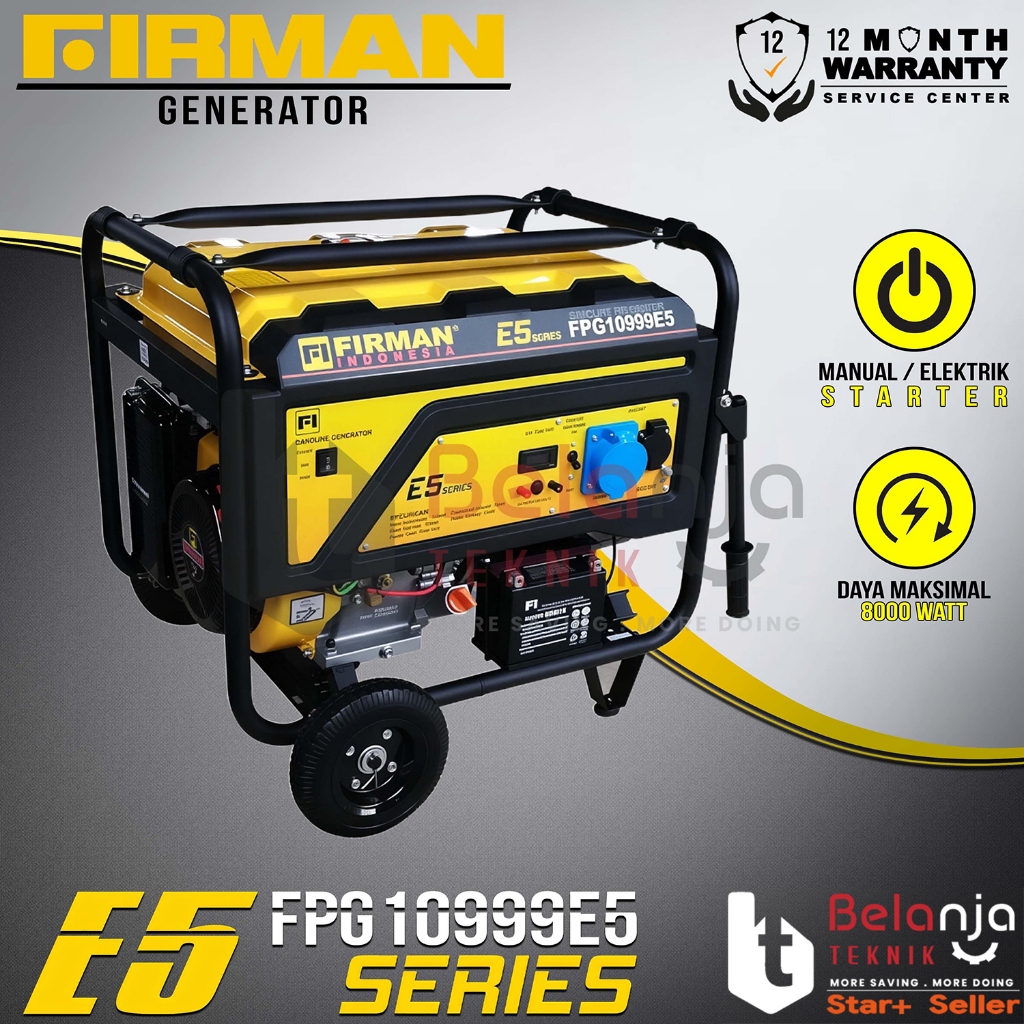 FIRMAN GENSET 8000 WATT Generator Set FPG 10999 E5 Generator FPG10999