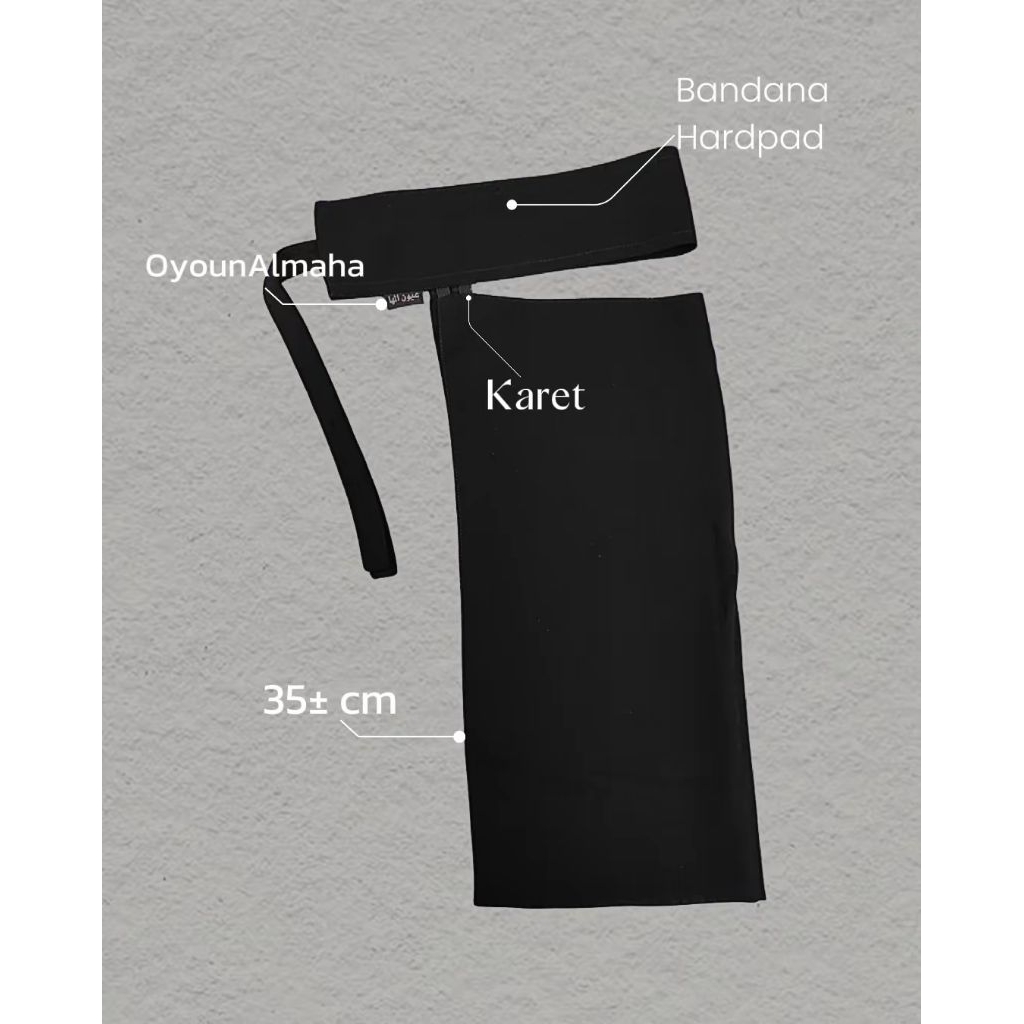 CADAR BANDANA KAKU KARET OYOUN ALMAHA