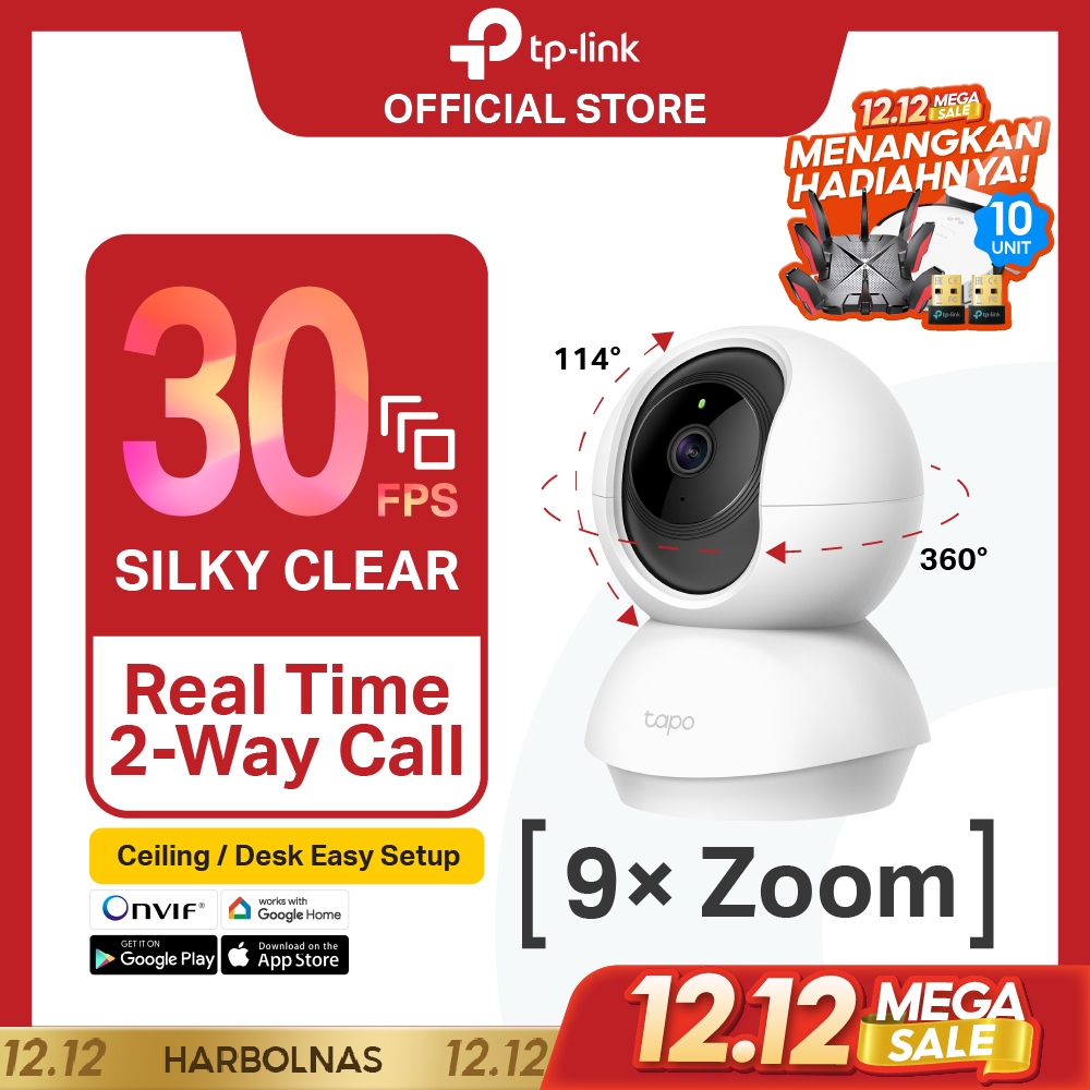 TP-Link | Tapo TC70 TC60 C100 C200 C310 | 1080P Kamera CCTV | PTZ IP WiFi Camera | HD | Indoor | Sec