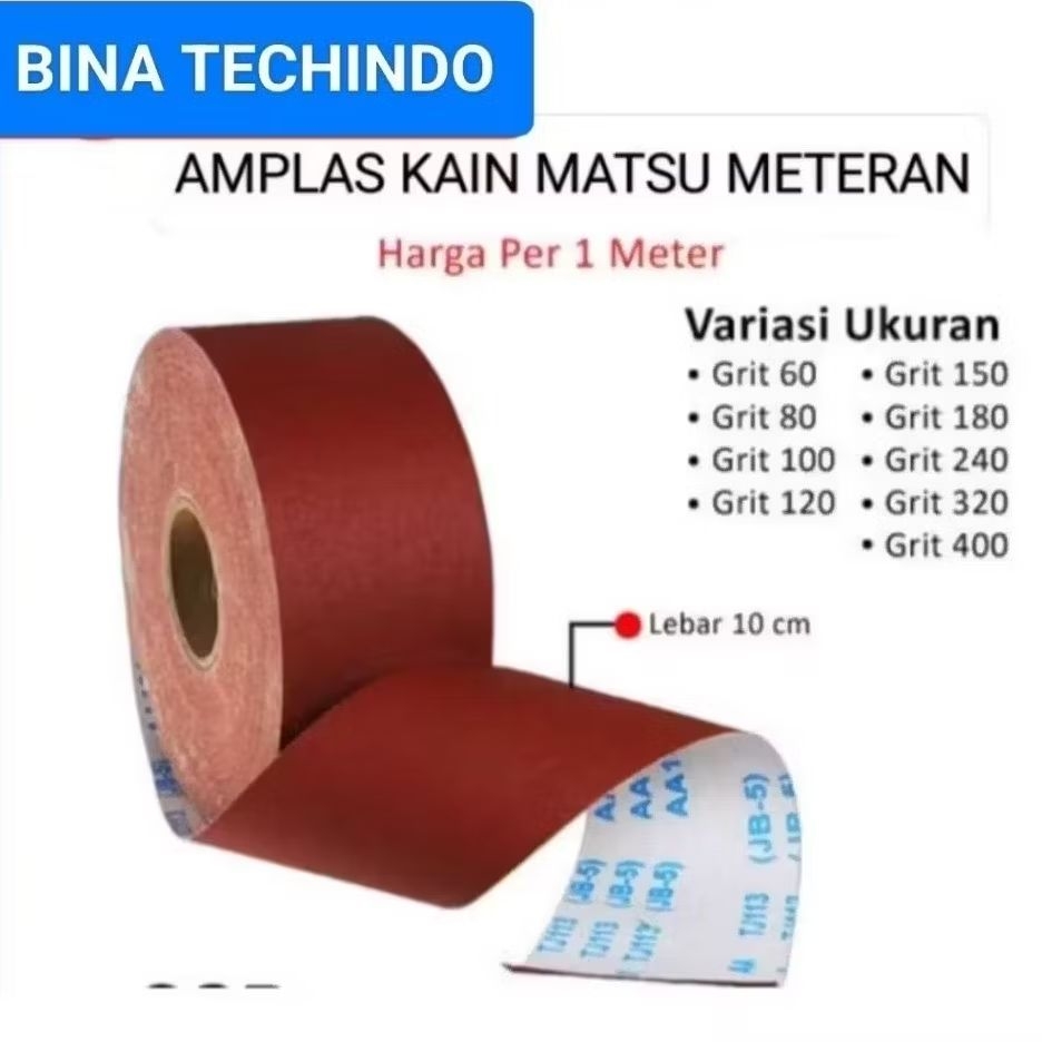 KAIN AMPLAS BANGUNAN KERTAS PASIR METERAN ROLL GRIT 60 80 100 120 150 180 240 320 400. KERTAS PASIR 