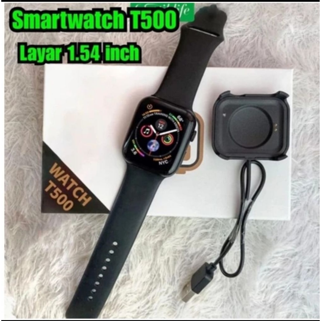 Smartwatch T500 Smart watch T 500 Jam tangan cas digital smart watch t500 standart no sim card
