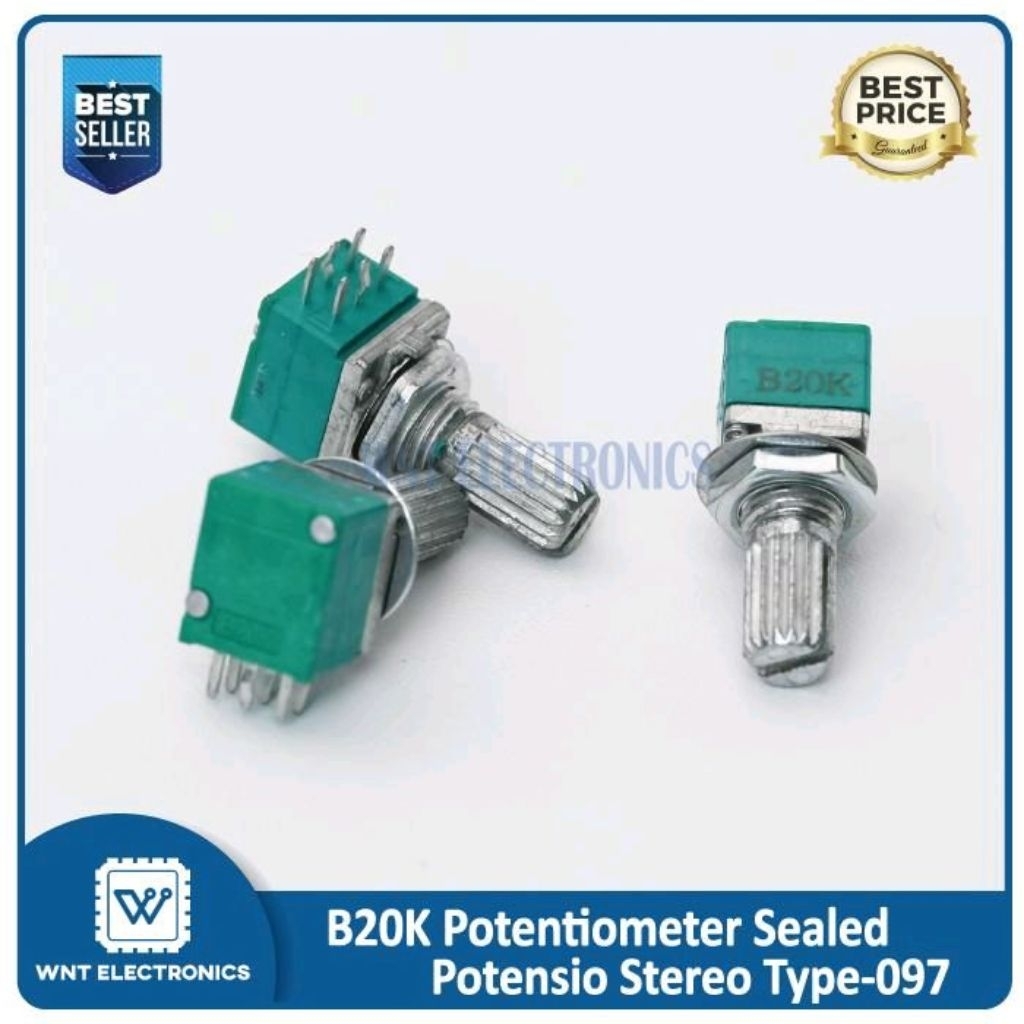 Sealed B20K Potentiometer 097 - Potensio Stereo 20K Potensio 20K 6Pin