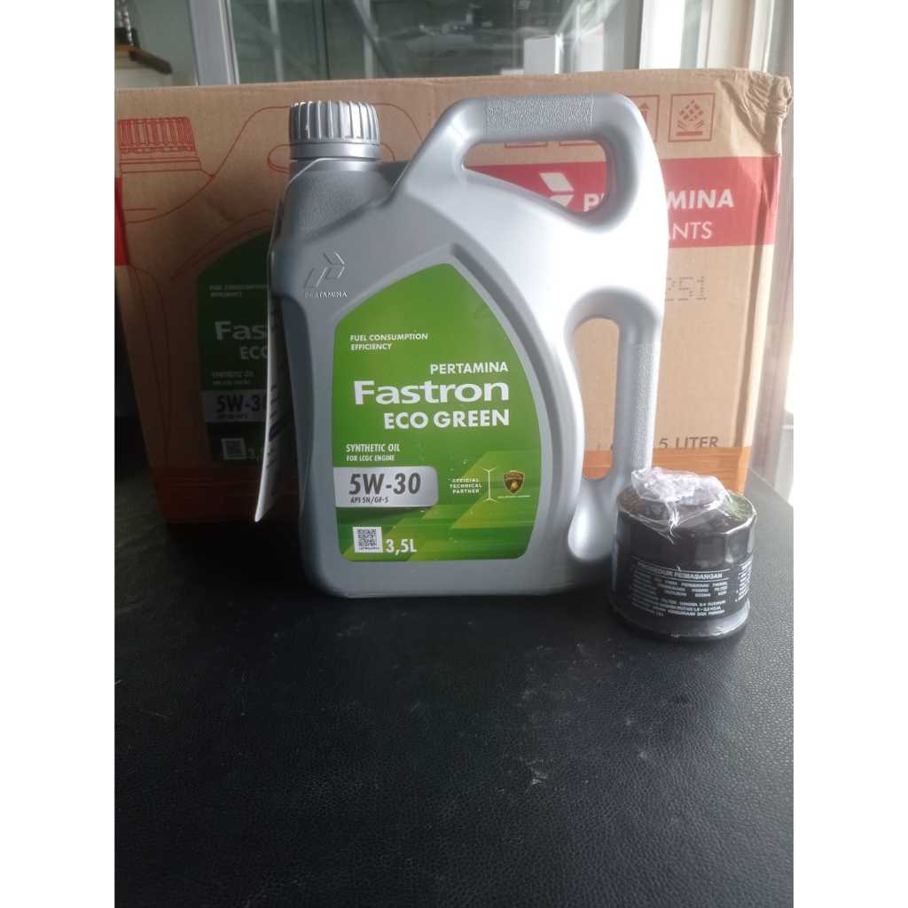 Paket Oli Fastron ECOGREEN SAE 5W-30 3,5 Liter & Filter Oli Mobil Suzuki Ignis, Suzuki Splash