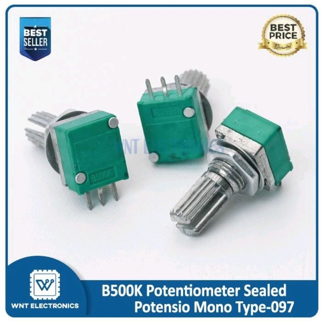 Sealed B500K Potentiometer 097 Potensio Mono 500K Potensio 500K 3P